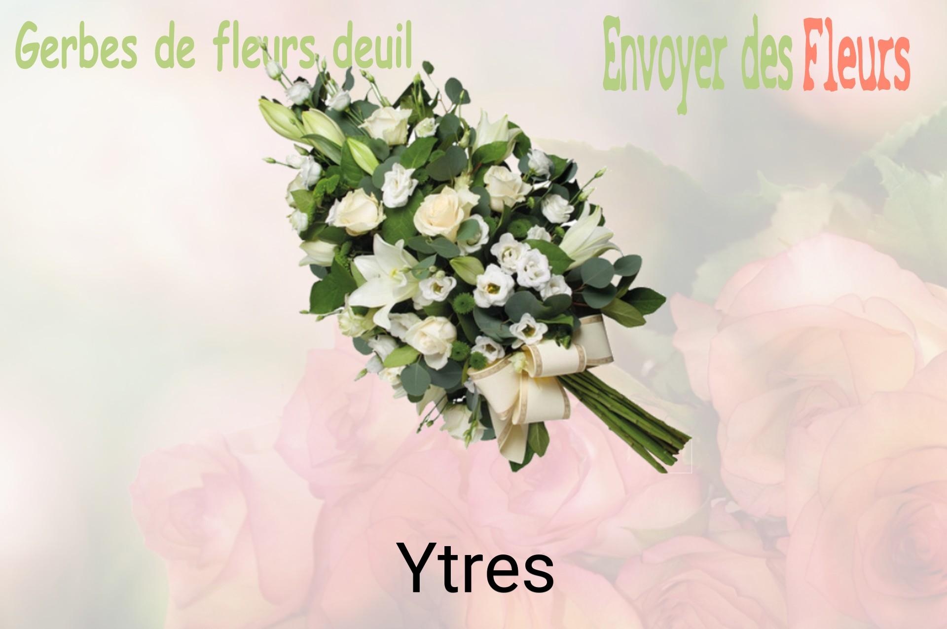 Gerbe de fleurs de deuil livrée à Ytres